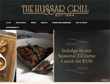 Tablet Screenshot of hussargrill.co.za